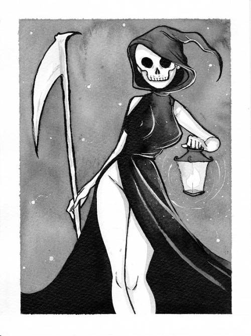 Grim Reaper - Inktober Death Halloween By PaisleyDrawrs