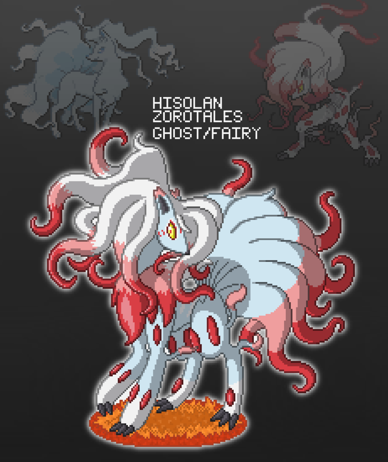 Pokémon Fusion Art - Zekrom - Ninetales Artist