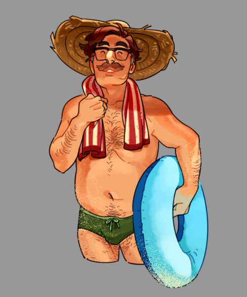 his real beach outfit!!