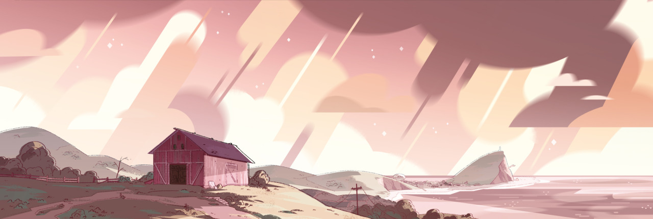 A selection of Backgrounds from the Steven Universe episode: Space Race Art Direction: Elle