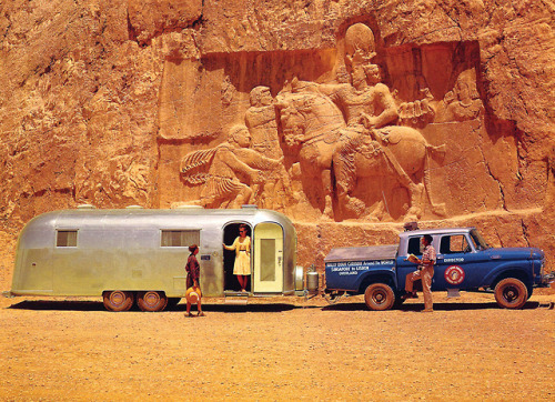 vintagecamping - Airstream Ad, 1960′s Iran in front of the...