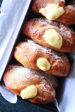 royal-food:  Brioche Donuts with Mango Cream