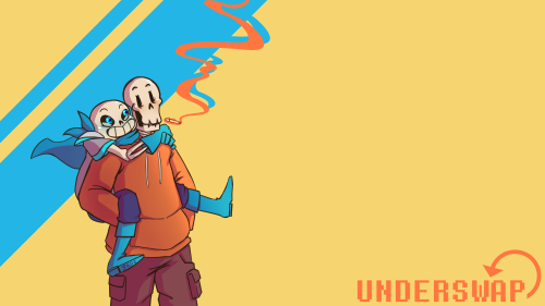 UnderSwap!I really like this AU! So I made myself a background of these two good skeletons. I added 