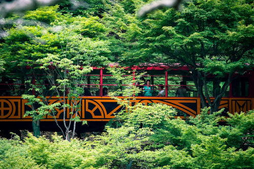 Sagano Truck Train (嵯峨野トロッコ列車) in Arashiyama (嵐山) Kyoto (京都) Japan by TOTORORO.ROROVia Flickr:The Sa