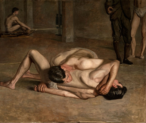 The Wrestlers, Thomas Eakins 1899 Homoerotica