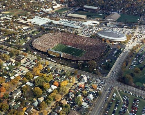 Michigan Stadium during a football game, Ann Arbor, Michigan, circa 1995(from the Bentley Historical