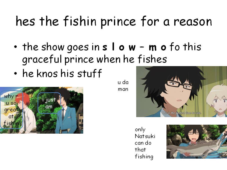 thenintendogal:  Part two of the why u should like Tsuritama series. In this installment