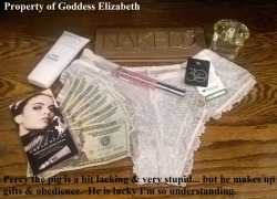 My name is Goddess Elizabeth. I am a lifestyle and pro domme.   My kik - passivelove101 … My time is precious - TRIBUTES ARE REQUIRED FOR CHAT… offer one in your initial message or you will be automatically ignored. I would love to find more boys