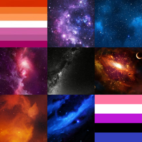 Genderfluid Lesbian Galaxy Moodboard for anon! &lt;3