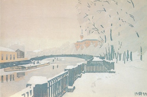 wetreesinart: Anna Ostroumova-Lebedeva (Russian1871-1955), Leningrad. Summer garden in winter, 1929