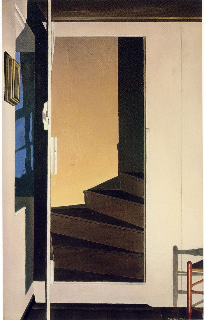poboh:  The Upstairs, 1938, Charles Sheeler. American (1883 - 1965)  (Source:  Museum