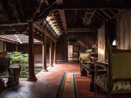 Verandah with pond from south indian house