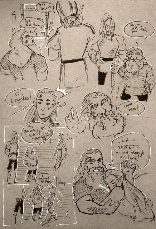 deheerkonijn:deheerkonijn:Some continued thoughts on dwarf boob from sketchbook this week :) Get him some ice 😔