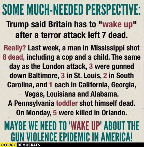 liberalsarecool:  The politics and media bias of gun violence. Hundreds die every month due to guns, but we don’t ‘wake up’ because you can’t get certain Americans to care about lowering gun deaths.