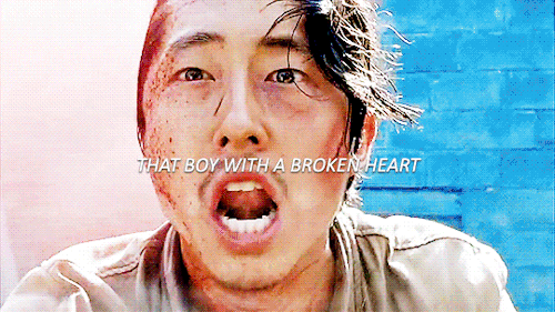 hardyness:The Walking Dead → Glenn Rhee: a damaged soul does not equal a weak one.