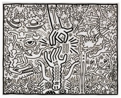 lonequixote:  The Marriage of Heaven and Hell, 1984 ~ Keith Haring 