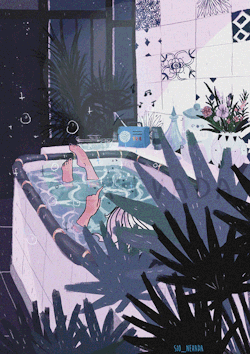 sionevada: Witch taking her bath