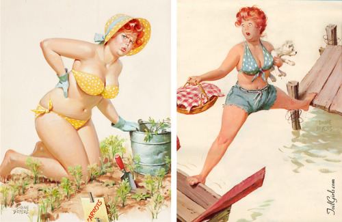 seeandsmile:Duane Bryers - Hilda Paintings done specifically for Bigelow & Brown’s Hilda calenda