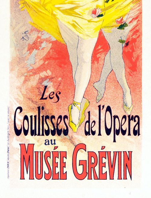 artofnancydrew:Les Coulisses de l'Opera by Jules Chéret; color lithograph 1890 with a bonus postca