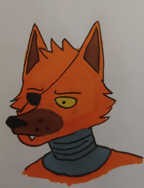 I know the colours are completely wrong for this to be foxy from fnaf, but that is who it is suppose