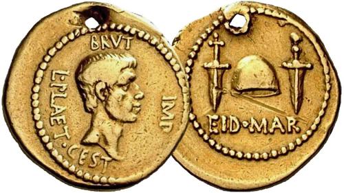  The gold Eid Mar (Ides of March) Coin,Called the Eid Mar, the coin was minted by Caesar’s betrayer,