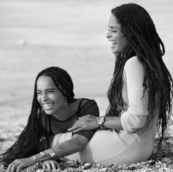 mixdgrlproblems:  Zoe Kravitz and Lisa Bonet for Calvin Klein 