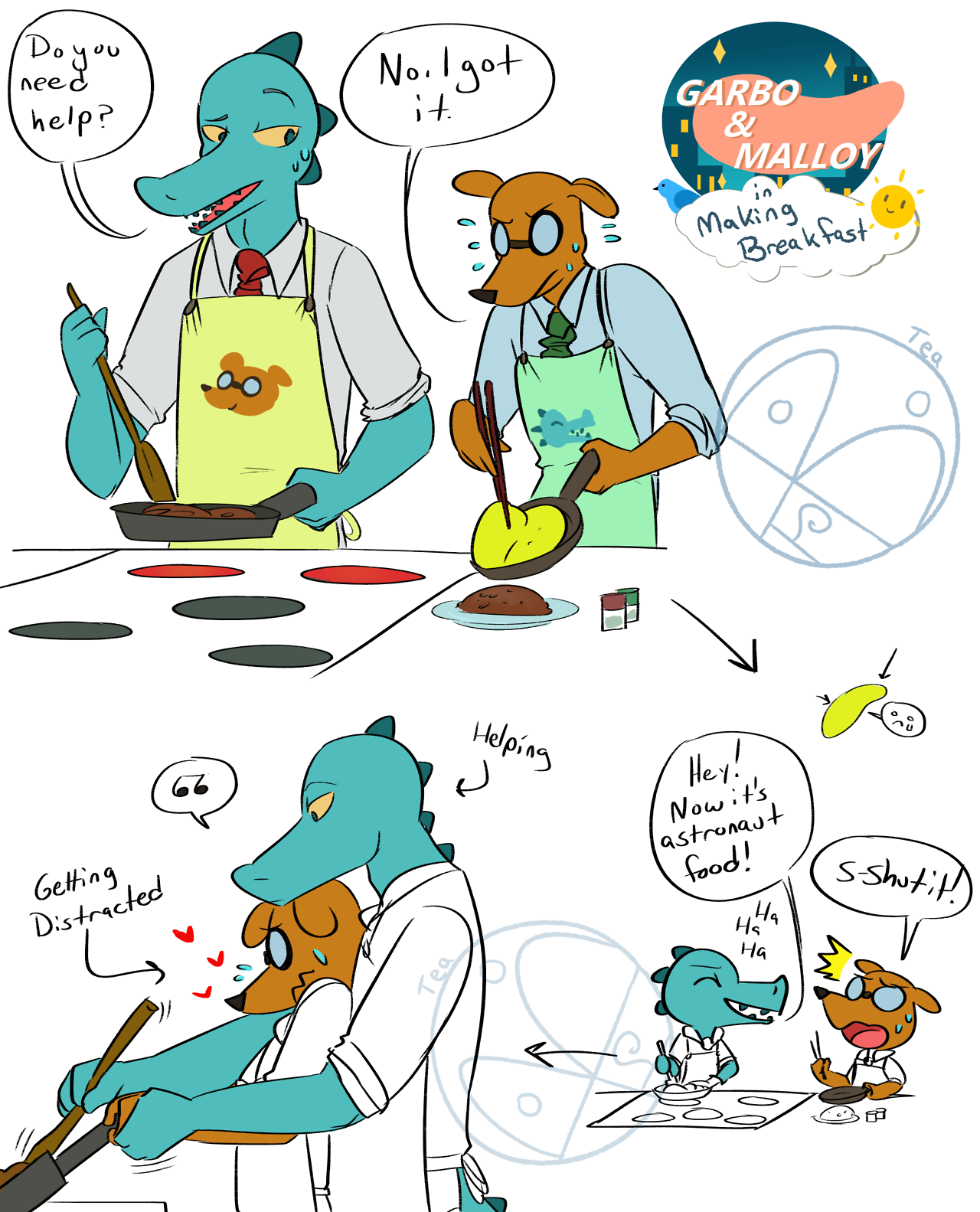 t3f3r: My part of an art trade (and an abundance of doodles) of Garbo and Malloy