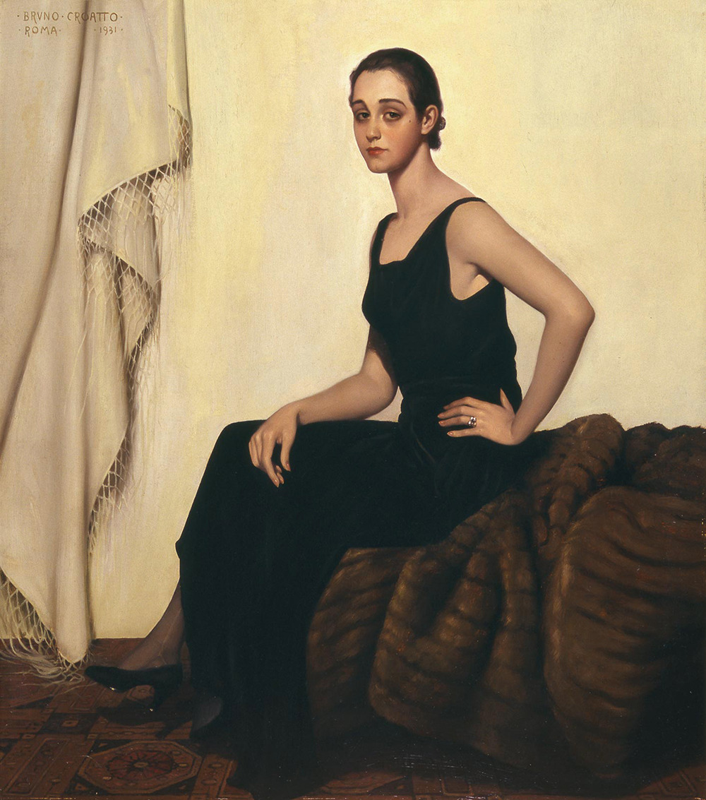 sulphuriclike:Bruno CroattoRitratto di Giovane Donna in Abito Nero, 1931Collezione