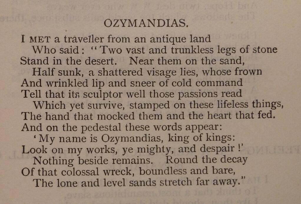 main theme of ozymandias