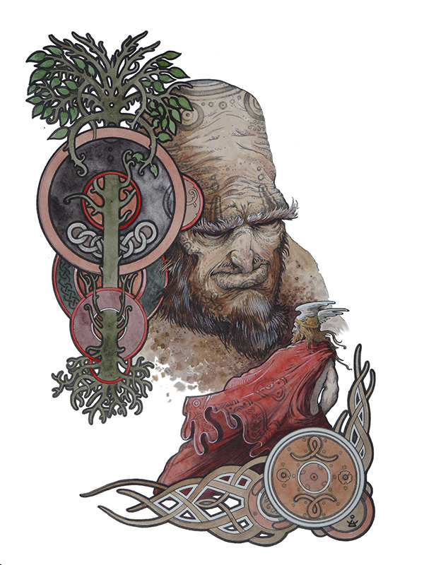 filbypott:  hedendom:  Illustrations for the book “Myths and Legends of Scandinavia”