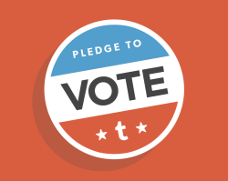 staff:  Hello, America! Today is Election Day, and because it’s so damn important for eligible voters to actually vote, we’re letting you pledge to do so right here on Tumblr. What do you get? The address of your polling place. A link to all the