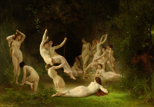 alythekitten:  the-lazy-took:  scorpionhoney:  “The Company of Dwarves” My entry for letsdrawthehobbit’s 2nd project and it’s based off William-Adolphe Bouguereau’s The Nymphaeum. Anyone who has know me long enough or been following my work