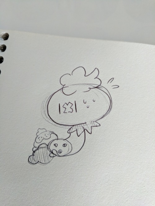 Today’s tiny doodle is about gathering snacks…
