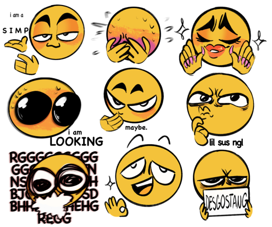 Cursed Emoji Stickers by Risadinha -- Fur Affinity [dot] net