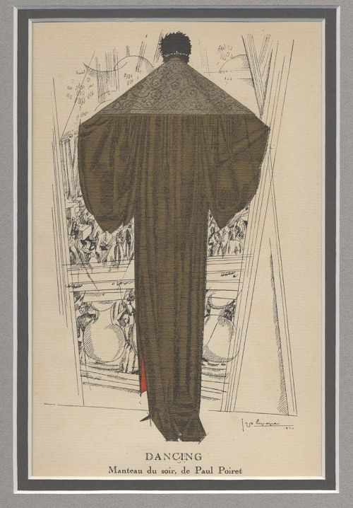 Manteau du soir, de Paul Poiret, paru dans la Gazette du Bon Ton en 1920.