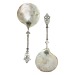 :19th century mother of pearl and silver strawberry spoons