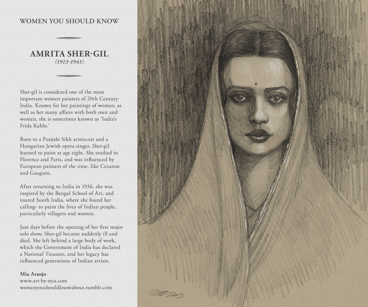 womenyoushouldknowabout: Amrita Sher-gil is considered one of the most important