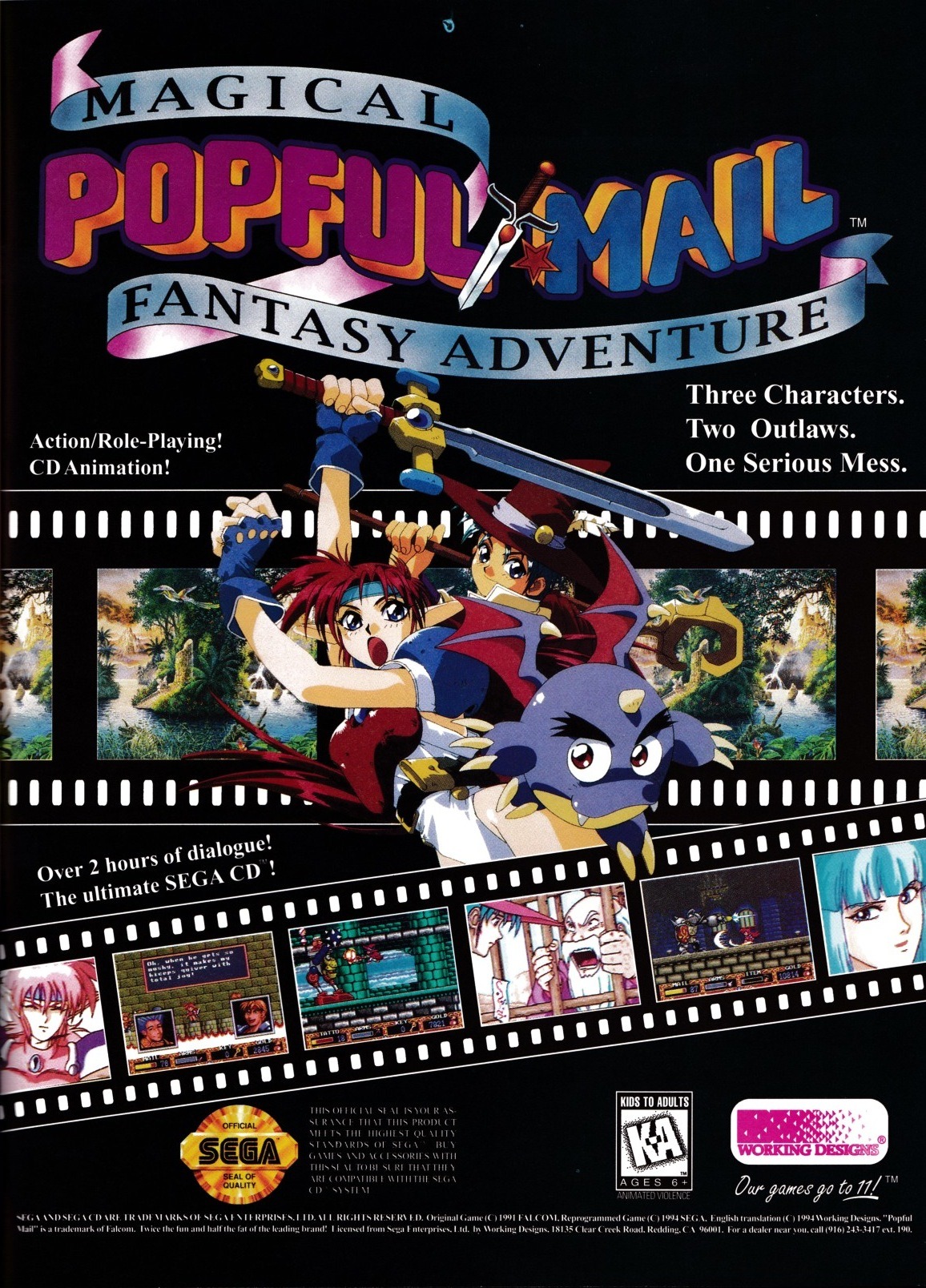 “Popful Mail: Magical Fantasy Adventure”
• Game Players, January 1995 (Vol. 8, #1)