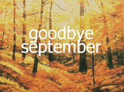 cynthianavy:  October please, be good for