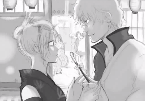 shippingdelights:  Gintoki giving Tsukuyo a new smoking pipe is all I ever wanted. (source) 