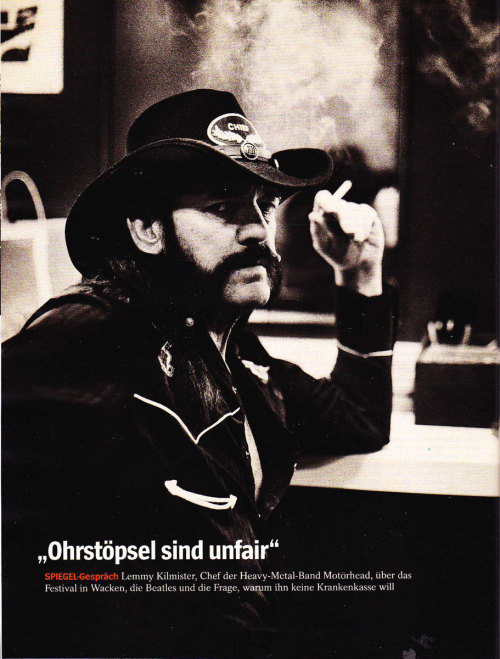 gingerman65:  Motörhead in Germany’s Spiegel magazine July, 2014  http://imotorhead.com/2014/07/24/motorhead-in-germanys-spiegel-magazine/