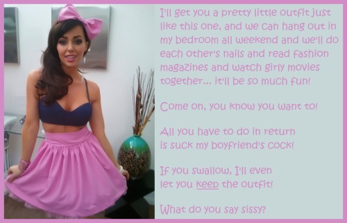 mysissycaptions:  What do you say sissy? adult photos