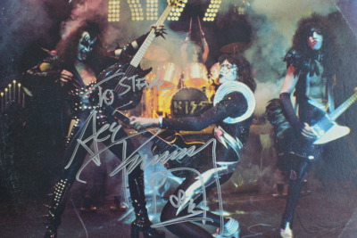 My signed vinyl version of Kiss 'Alive'. When i asked him how much he thought I bought this album for, he said 'I have no idea'. The answer was $50.