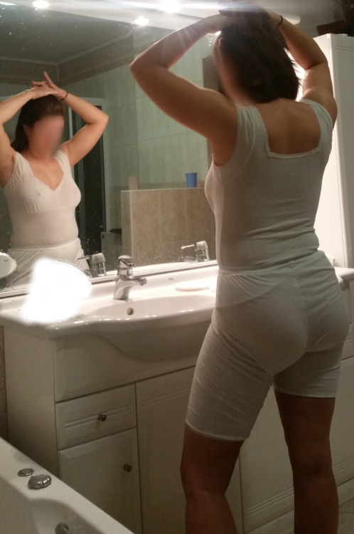 likesmilfpanties:marklawson78:   Sexy LDS wife in garments.   It is silly that she’s 60% covered, and it makes me want to fuck her more than if she was naked. That ass is perfect…