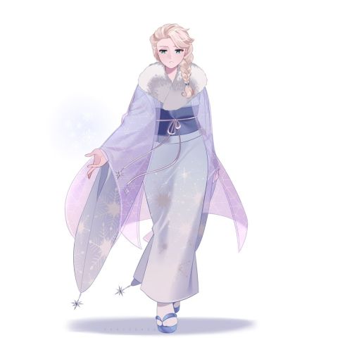 abduloki:unicornships:princessesfanarts:By SunnyPoppyLoveeeeee thissss Japanese Disney Princesses lo