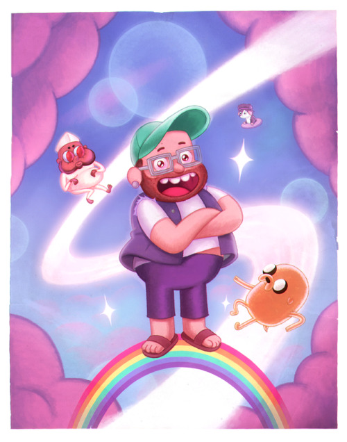 halfglovepunch:Here’s my final Adventure Time “Thank You” gift for Andy Garner-Flexner (@agflex), our talented and incredibly organized Production Coordinator. Today was his last day on the show! Good luck on Summer Camp Island! by character &