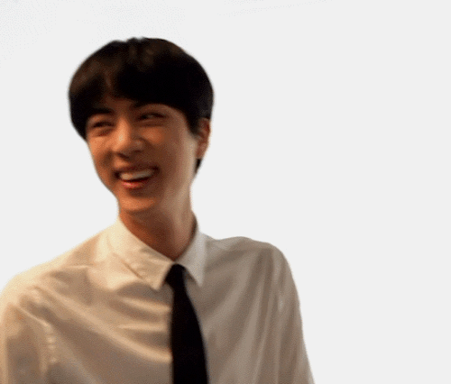 lucid-jjin:friend sad? here’s seokjin laughing to make your day brighter! （〜^∇^)〜