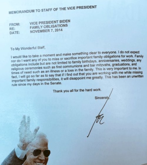 youbuiltcathedrals:sixpenceee:A letter from Joe Biden.i think this is pretty common knowledge but ju