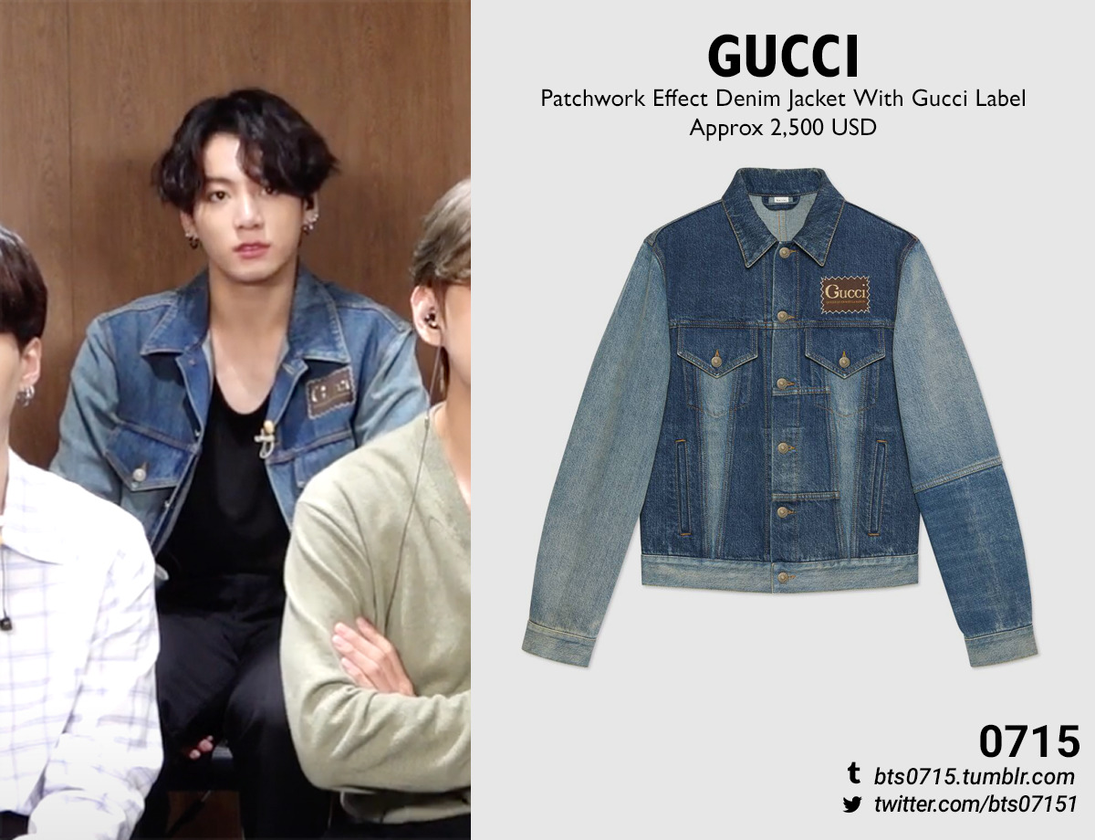 Jungkook - BTS Multi-Patterned Checkered Denim Jacket