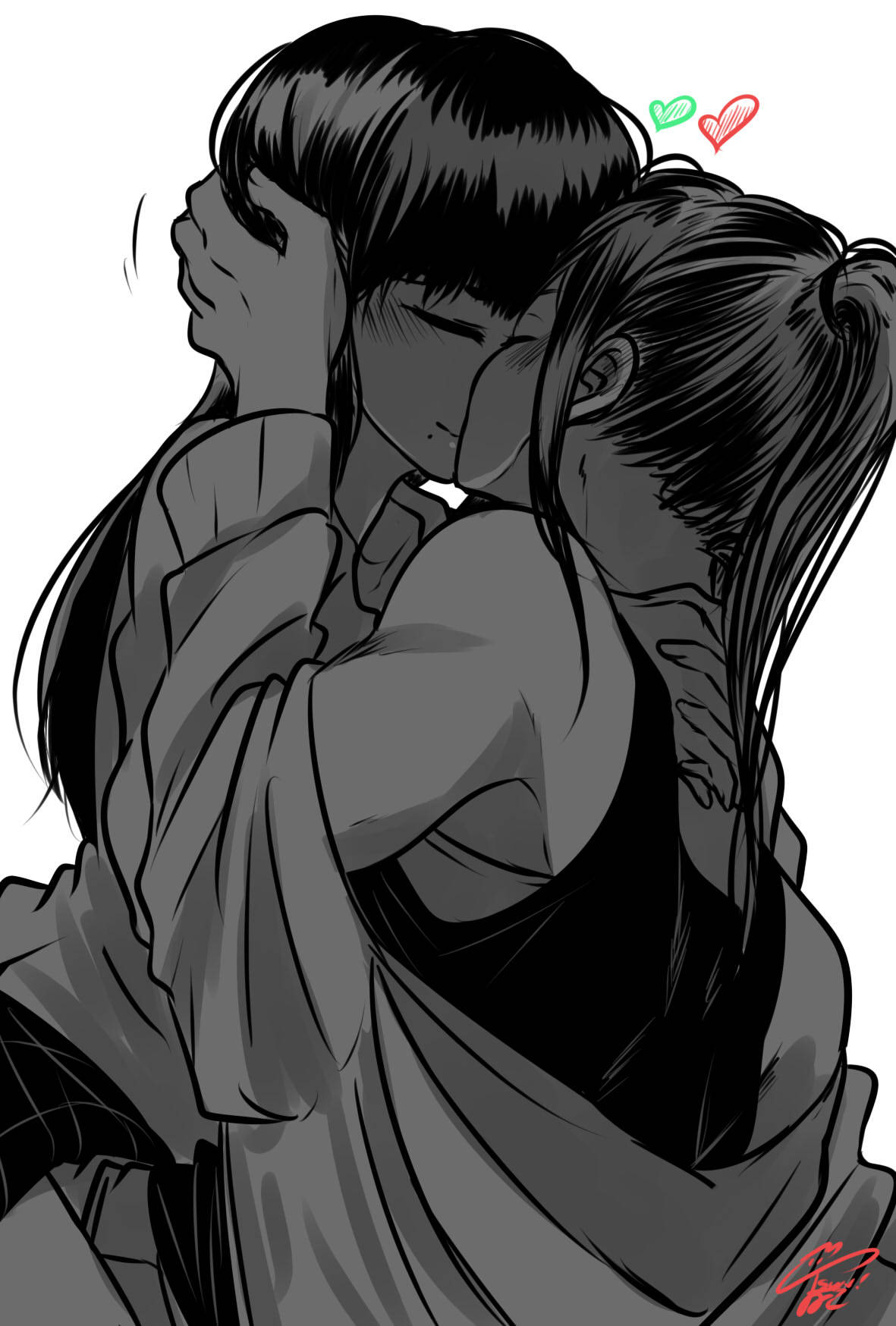 tsun-neko:  the lack of KanaDia content make me sad so I doodle it out 